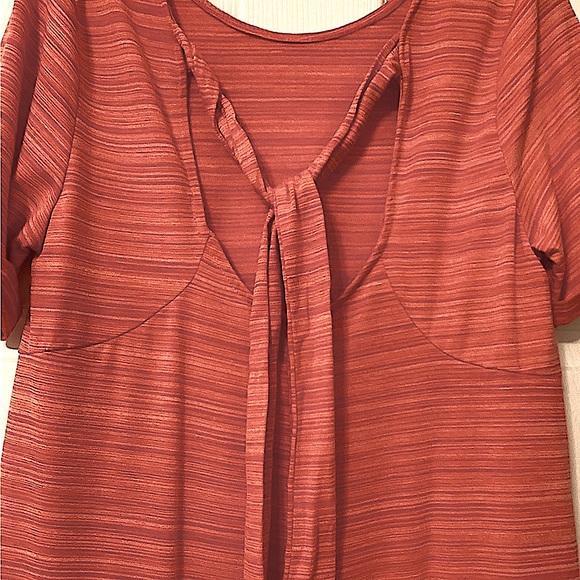 Short sleeve dress, loose fit, Open-back, Small, Orange - Picture 3 of 3